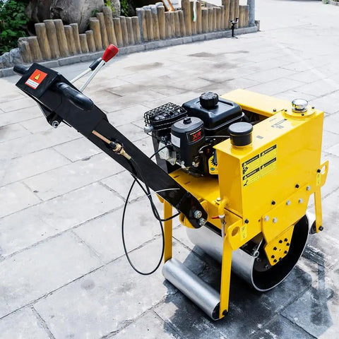 Heavy Duty Walk Behind Vibratory Compactor And Lawn Roller Built From Tough Steel To Crush Asphalt And Gravel On Any Project Kick Some Serious Dust Over Driveways And Sidewalks Without Breaking A Sweat