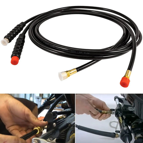 Sixteen Foot Hose Kit for Marine Hydraulic Steering Systems Compatible with Seastar and Teleflex Outboard Boats A True Workhorse Gear Pro Grade for Precision Steering and Smooth Control shown with installation and fittings details.