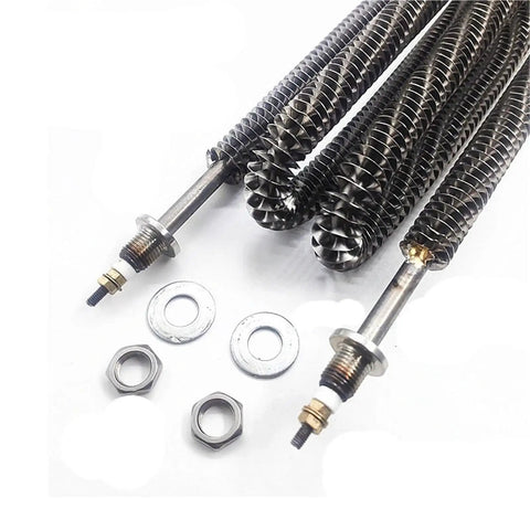 Top Shelf Round Fin Heater 220V 4000W Electric Hot Air Unit stainless steel heating element with M12 mount and accessories
