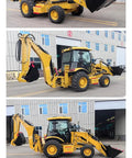 Workhorse Backhoe Loader For Pro Construction And Farming Use With Front Loader And Backhoe Attachments And Folding Bucket