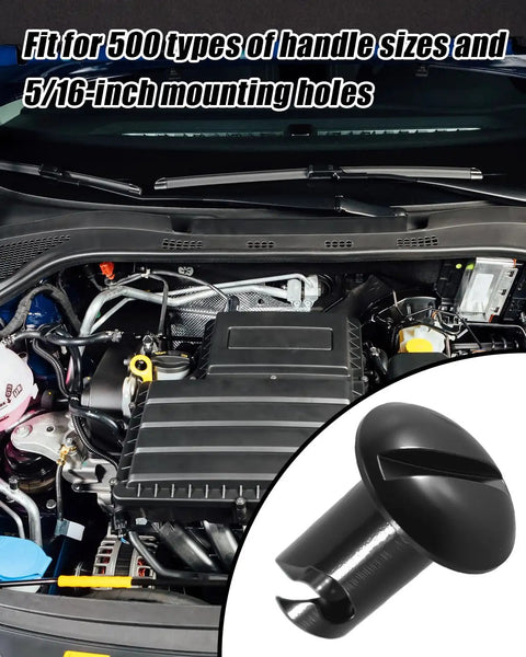 Built Like A Tank 7075 Aluminum Quarter Turn Fasteners 20 Pack Snap In Quick Release Cam Latches shown in engine compartment.
