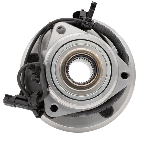 Front Wheel Hub And Bearing Assembly For Jeep Wrangler 2007 2016 5 Lug With ABS OE 513272 Replacement, top view close-up