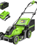 40V Cordless Lawn Mower With Brushless Motor, 17-Inch Deck, 4.0Ah Battery And Charger, 75+ Compatible Tools, 2-In-1 Mulch Or Bag