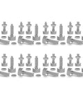32 Piece Quick Release Lock Pin Set With Retractable Spring Plungers M6 Lockout Kit For Rolling Tool Boxes Molds Chassis Cabinets And Industrial Equipment, stainless steel