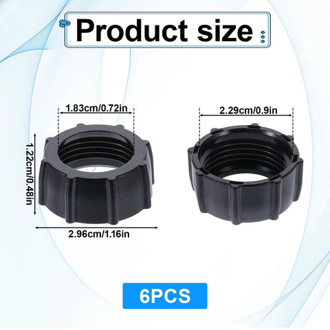Six Pack 17mm Ball Head Tightening Nuts for Car Mounts dimensions and features