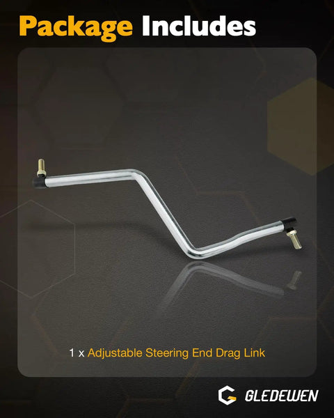 Steering Drag Link For Riding Lawn Mowers Adjustable Tie Rod End For Precise Front Toe In Alignment Durable Control Arm Replacement Heavy Duty Drag Link Bar Replaces 175121 532175121 Fits Various Mower Brands. 1 adjustable steel drag link