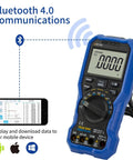 Bluetooth Digital Multimeter 20000 Counts True RMS Auto Range With Data Logger Thermometer showing connectivity to phone display