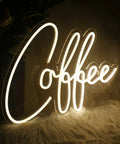 Coffee Neon Sign Led Light Up Sign For Cafe Bar Wall Decor And Window Display 15.9 By 11.8 Inches Lit Neon Tube With Clear Acrylic Back