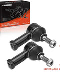 Front Outer Tie Rod End for Smart Fortwo 2008 2016 Replacement, driver and passenger side, pack of 2 black steel ends
