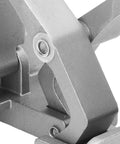 Close-up of heavy duty stainless steel secret door hinge for concealed cabinets and wardrobes with 180-degree seamless movement