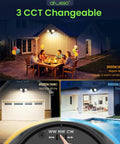 Motion Sensor Outdoor Flood Lights 30W 3500LM 120V With Dusk To Dawn Auto On Time Modes 3000K 4000K 6500K Waterproof