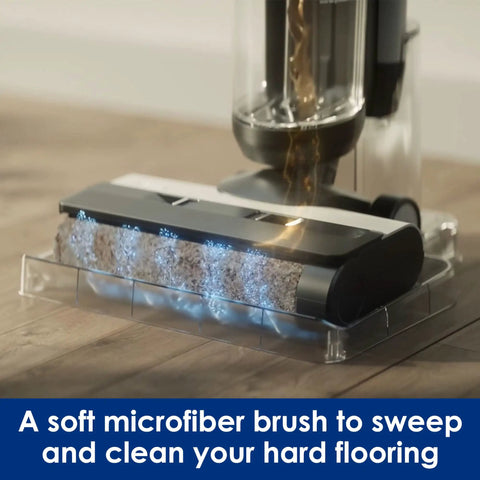 Floor One S5 Combo Replacement HEPA Assembly And Brush Roller And 280ml Solution Set For Cordless Stick Vacuum Mop Accessories Essential Cleaning Kit Optimized For Floor One S5 Combo Use showing brush roller on stand