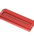 Woodworking Saddle T Square Ruler Six Inch For Carpenter Layout And Measuring Tools With Wrap Around Marking in red