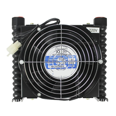 Oil Cooler For CNC Hydraulic System, Air Cooled Radiator Heat Exchanger, Delivers 1.2KW Cooling, 10 L Per Min Flow, Handles 1.0MPa Pressure, DC12V Power, Rapid Temperature Drop, Built Tough For Long Lasting Reliability