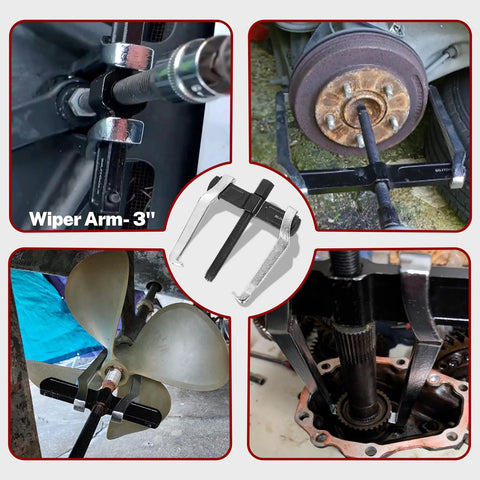 8-Inch 2-Jaw Gear Puller removing pulleys and flywheels from various machinery for automotive and industrial use