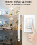 Smart Dimmer Switch For Alexa And Google Home No Hub Needed Neutral Wire Required 2 Pack 2.4GHz Wi Fi Dimmable LED touch panel