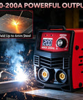 200A Portable Stick Welder With IGBT Inverter Hot Start 110V Compatible Pro DIY Welder For Home Shop power output display