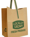 Natural Kraft Paper Tote Bag With Eco Friendly Design For Farm Markets And Local Shops, Recyclable Gift Bag, side view
