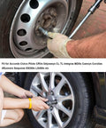 Using Half Inch Drive Harmonic Balancer Socket Set, 6 Piece Includes 17Mm 19Mm 21Mm 22Mm 24Mm 27Mm on a car wheel.