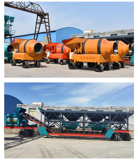 Pro Grade Small Concrete Mixing Plant For Warehouse Floors For Floor Pouring And Ultra Flat Surfaces Eco Friendly Green Construction Flexible Layout Portable Mobile Concrete Mixer For Durable Smooth Warehouse Floors on wheels