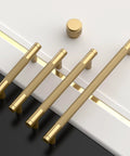 Champagne Bronze Cabinet Pulls 5 Inch Drawer Handles 128mm Center to Center 10 Pack for Kitchen and Bathroom Cabinets hardware display