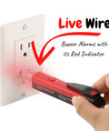 Non Contact AC Voltage Detector Pen For Quick Cable And Socket Voltage Checks lightweight tool with red indicator in use