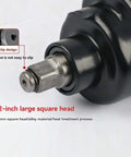 Pro Level Air Powered Impact Wrench With A Badass Titanium Hammer Core And 1 2 Inch Square Drive giving 1320 Nm close-up of square head design.