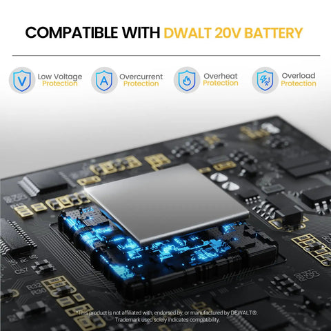 Handheld Cordless Power Spreader For Lawn Care Compatible With Dewalt 20V Battery Not Included Tool Only circuit board detail