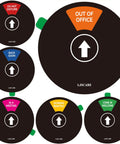 Do Not Disturb Door Sign With Come In Welcome And In A Meeting Status Options Out Of Office Back Soon Working Remotely Privacy Office Sign 6 Color Backgrounds 6 Inch Black Door Sign For Office