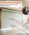 Heavy Duty Galvanized Steel Garage Door Cables 13 Ft 6 In 2 Pack For 7 Ft Doors Replacement Kit shown with door and drum setup