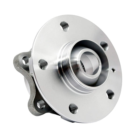 Front view of Front Wheel Bearing Hub Assembly Set Of 2 For 2009 To 2015 Audi A4 A5 A6 Q5 S4 S5 Front Left Or Front Right Position Replacement