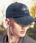 Fresh Daily Dope Comfort Women Navy Blue Adjustable Cap With Soft Feel And Luxe Comfort on a person outdoors