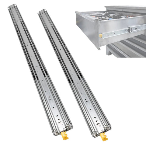 Heavy Duty 80 Inch Ball Bearing Drawer Slides With Lock Silent Glide 226kg Capacity Industrial Rail for cabinets and toolboxes