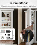 Sneaky Secure Secret Book Latch Kit For Seamless Hidden Door Hideaway Setup With No Fuss Easy Installation And Slick Discreet Privacy Lock Compatible With Custom Bookshelf Walls showcasing installation accessories and bookshelf design.