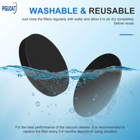 Pro Grade Filter Kit For PowerClean FurGuard 280W And FurFinder 200W Cordless Vacuums with washable filters submerged in water
