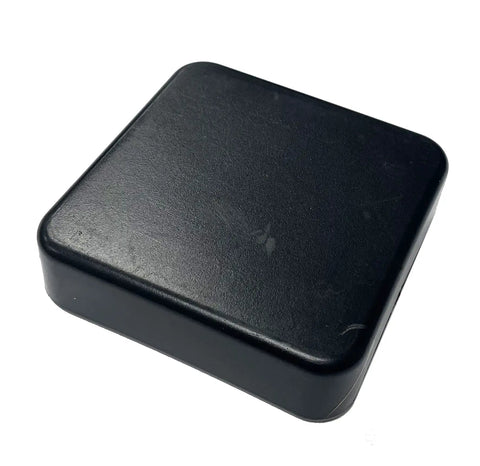 Heavy Duty Impact Resistant End Cap For 3 Inch Square Tubing In Black LDPE Push Fit Cover For Indoor Outdoor Use Protects Surfaces And Keeps Dirt Out UV And Ozone Resistant Construction close-up