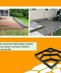 Walk Maker Stone Mold Kit 15.7x15.7x1.6 Inch Reusable Concrete Paver Molds for DIY garden path, showing installation
