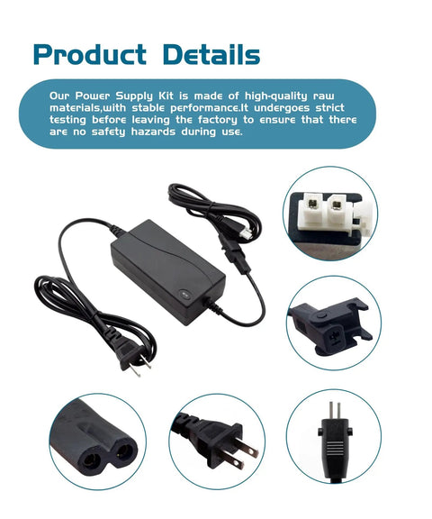 Three Piece Switching Power Supply Adapter Kit Replacement Parts For Adjustable Bed Bases with AC and DC cords shown.