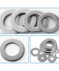 260 Piece Stainless Steel Flat Washer Set With Fender Washers M3 To M20 0.5mm Thick Assortment Gaskets For Bolts And Screws Industrial DIY Kit: assorted stainless steel washers, flat and fender sizes