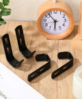 Heavy Duty Angled Bunk Bed Ladder Hooks 4 Pack With Mounting Screws Rock Solid Adjustable Steel Brackets displayed on a table.