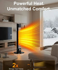 Electric Outdoor Patio Heater 1500W Infrared With 24H Timer And Remote Waterproof Quiet Portable 35 Inch Tower Space Heater in living room