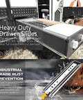 Ultra Sturdy Full Extension Drawer Slides With Lock, 500lbs Capacity, 80 Inch Side Mount Tool Box Runners in outdoor setting