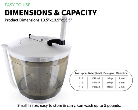 2 In 1 Mini Portable Washing Machine And Dryer Manual Hand Crank Non Electric Eco Friendly Go To Laundry Solution For Dorms Apartments RVs Camping Lightweight Compact Washer And Spin Dryer