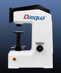 Rock Solid Digital Rockwell Hardness Tester With Four Inch Color Touch Screen And Motorized Build For Smooth HRA HRB HRC Testing Plus Instant Brinell And Vickers Scale Conversion side view showing measurement components.