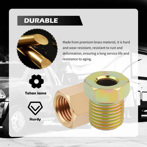 Extensive Brake Line Fittings Kit With 100 Pieces For 1/4 Inch And 3/16 Inch Tubing Nuts And Connectors Pro Grade Durable