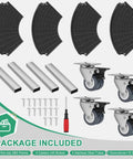 Package contents of Heavy Duty Plant Caddy With Wheels And Adjustable Stand Fifteen To Twenty One Inches For Moving Large Pots