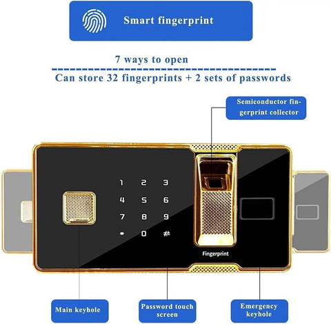Heavy Duty Home Safe With Fingerprint Lock And Digital Password Keypad front view showing keypad and biometric sensor