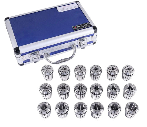 ER32 Collet Set From 3Mm To 20Mm By 1Mm Increments 18 Piece Set In Pro Grade Durable Aluminum Box Precision Ground With Ultra Low Runout