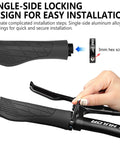 Ergonomic Bike Grips with Lock On Aluminum Mount Shock Absorbing Dual Density Silicone 3D Non Slip Pattern Comfortable Handlebar