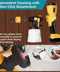 Upgrade Your Home Renovation Game With This Knockout High Speed Cordless Paint Sprayer showing detachment for easy cleaning.